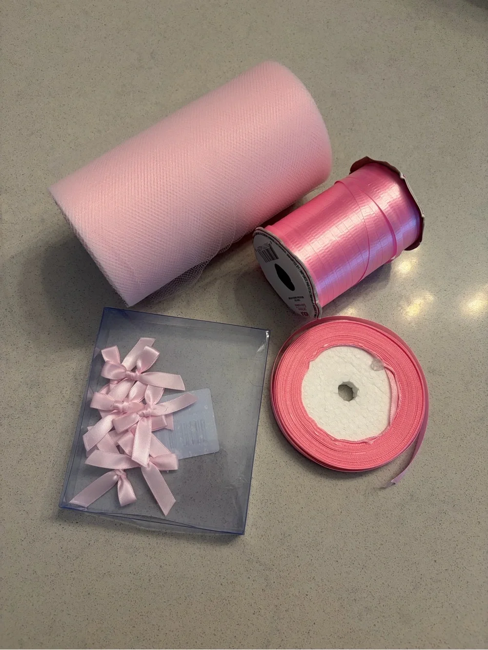 Pink Bow Party Decor Leftovers